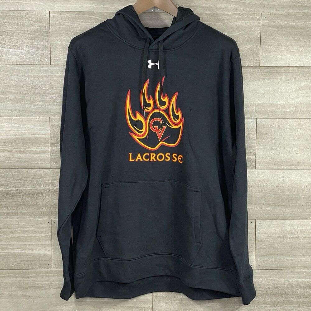 Under Armour Mens Hustle Fleece Hoodie Castle View Lacrosse Sweatshirt Size XL